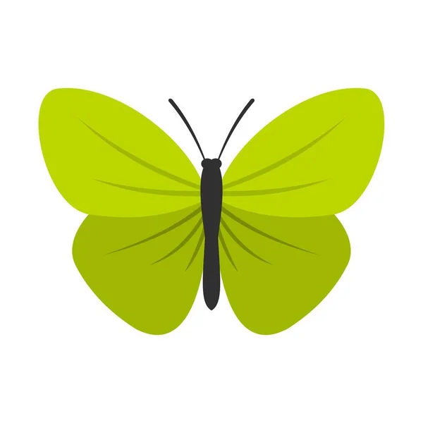 Papillon d'insectes avec petite icône d'ailes, style plat — Image vectorielle