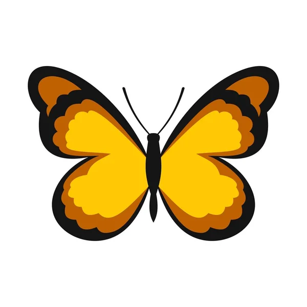 Εντόμων πεταλούδα με μοτίβο στο εικονίδιο φτερά — Διανυσματικό Αρχείο