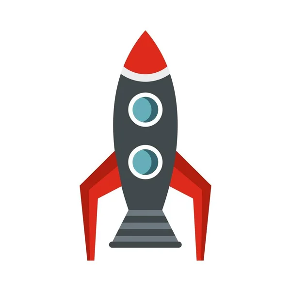 Rocket ikona, płaski — Wektor stockowy
