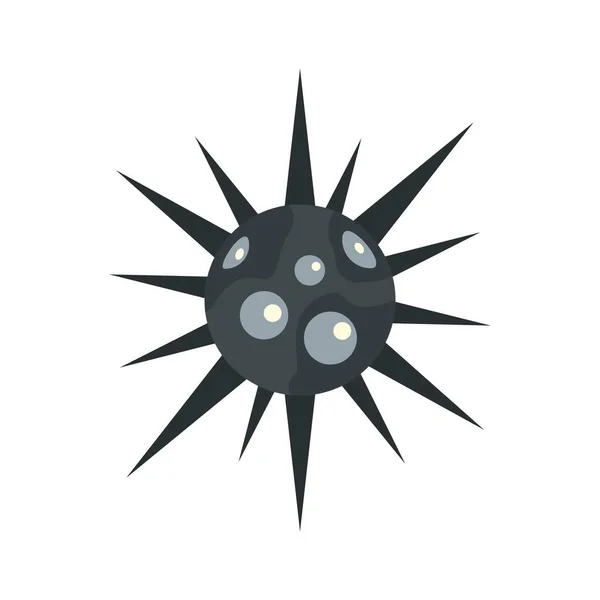 Icono de virus de células redondas, estilo plano — Archivo Imágenes Vectoriales