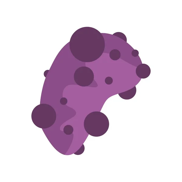 Icono del virus celular, estilo plano — Vector de stock