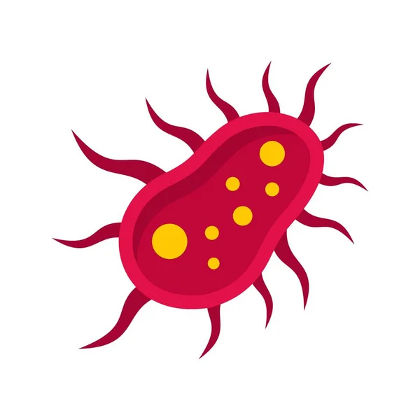 Bakterie Stonožka ikona, plochý — Stockový vektor