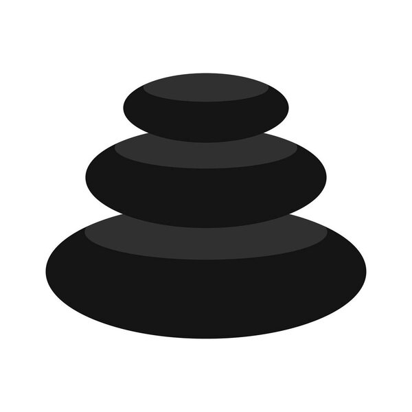 Stones for spa icon, flat style