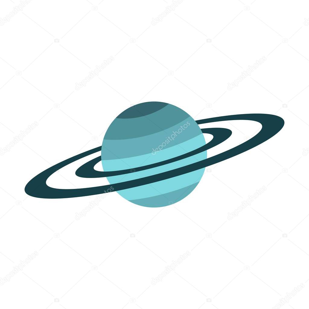 Saturn icon, flat style
