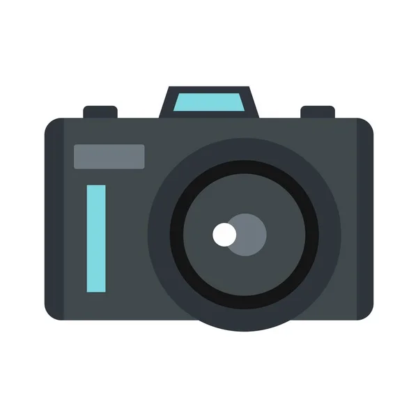 Fotocamera pictogram, vlakke stijl — Stockvector
