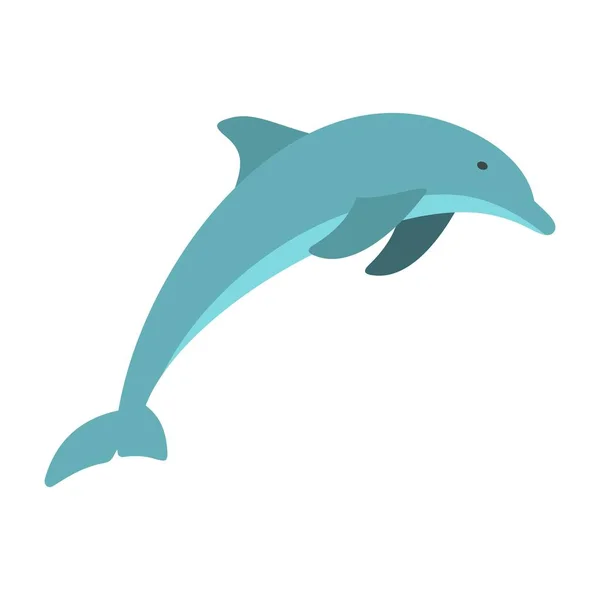 Delfin ikon, lapos stílusú — Stock Vector