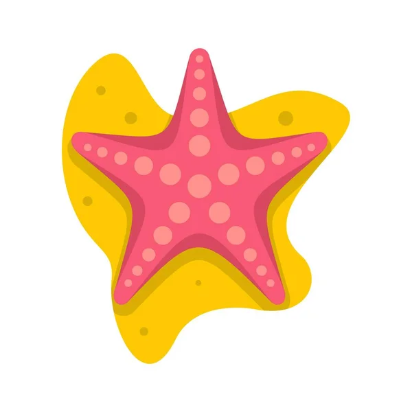 Icône étoile de mer, style plat — Image vectorielle