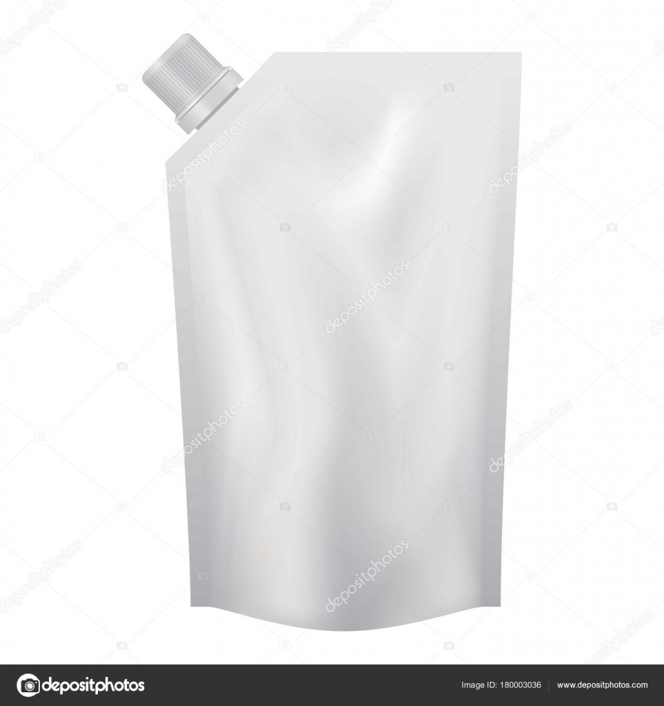 Download Plastic Pouch With Batcher Mockup Realistic Style Stock Vector Royalty Free Vector Image By C Ylivdesign 180003036