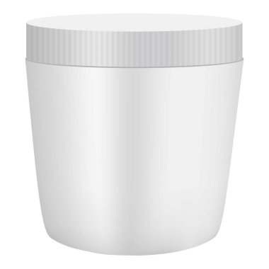 Beyaz plastik kozmetik konteyner mockup