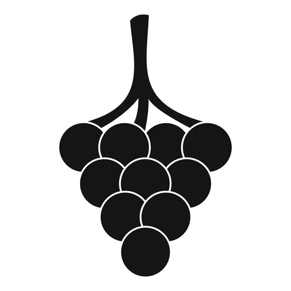 Uvas en el icono de la rama, estilo simple — Vector de stock