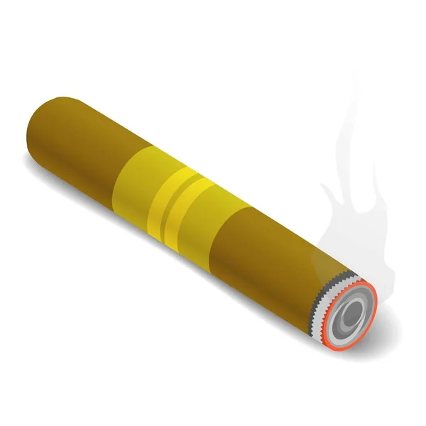 Icona sigaro, stile isometrico 3d — Vettoriale Stock