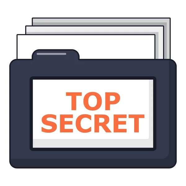 Top secret folderu ikona, stylu cartoon — Wektor stockowy