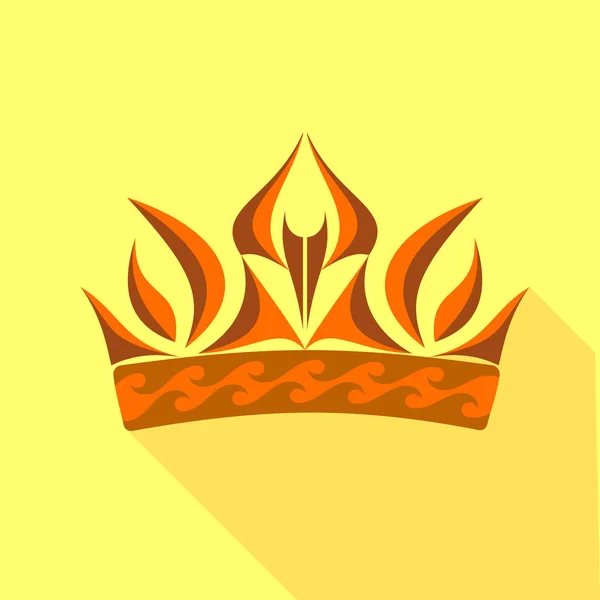 Symbole royal de l'icône du pouvoir, style plat — Image vectorielle