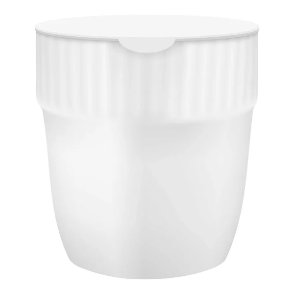 Пластикова чашка для маку локшини, реалістичний стиль — стоковий вектор
