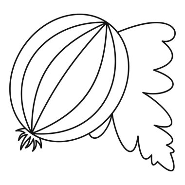 Bektaşi üzümü meyve simgesi, anahat stili