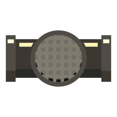 Drenaj sistemi simgesi, düz stil