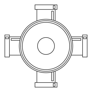 Bağlantı boruları simgesi, anahat stili