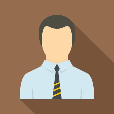 Kullanıcı simgesi, düz stil olarak iş elbiseli adam