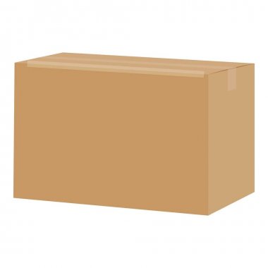 Karton kutu konteyner mockup, gerçekçi