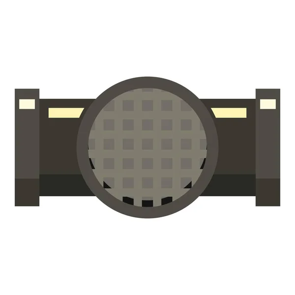 Drainage systeempictogram, vlakke stijl — Stockvector