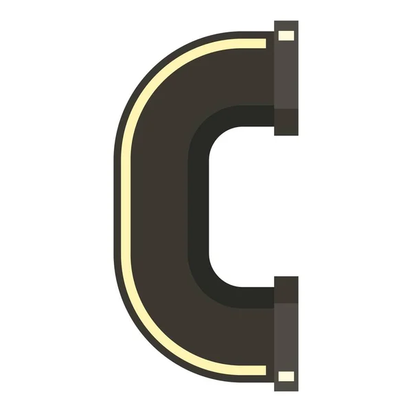 C gemensamma svart vattenledning ikon, platt stil — Stock vektor