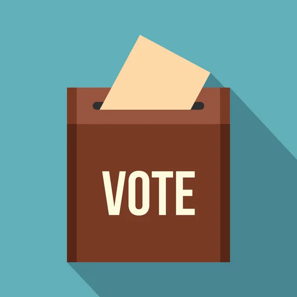 Urne brune pour collecter les votes icône — Image vectorielle