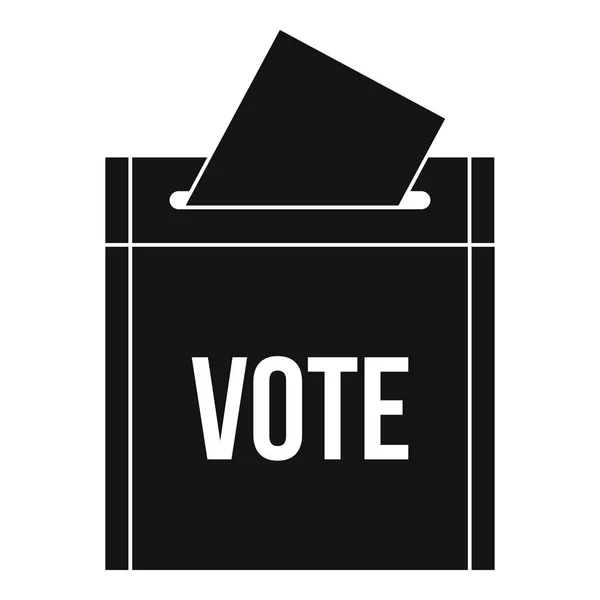 投票箱アイコン、シンプルなスタイル — ストックベクタ