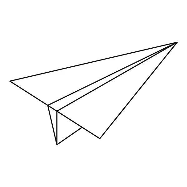 Papierflieger-Symbol, Umrissstil — Stockvektor