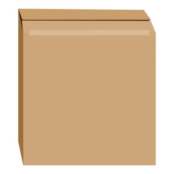 Caja de cartón maqueta, estilo realista — Archivo Imágenes Vectoriales