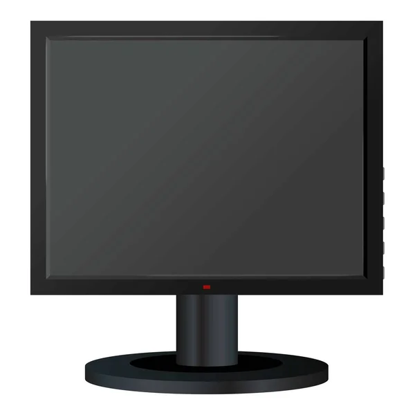 Černá počítač monitor maketa, realistický styl — Stockový vektor