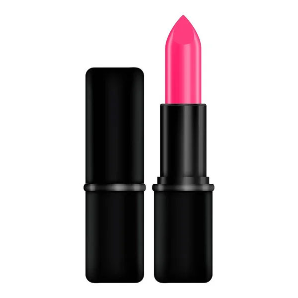 Rosa Lippenstift-Attrappe, realistischer Stil — Stockvektor