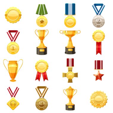 Ödülü Icons set, karikatür tarzı