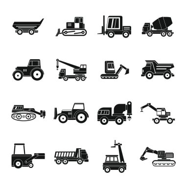 Bina Araçlar Icons set, basit tarzı