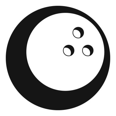 Mermer bowling topu simgesini, basit tarzı