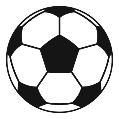 Futbol ya da futbol topu simgesini, basit tarzı