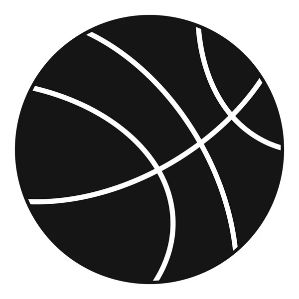 Kosárlabda labdát, ikon, egyszerű stílus — Stock Vector
