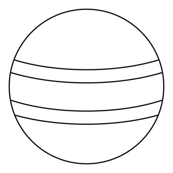 Bola com listras ícone, estilo esboço —  Vetores de Stock