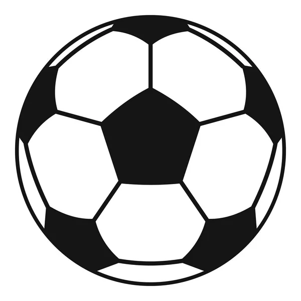 Football or soccer ball icon, simple style — Stock Vector