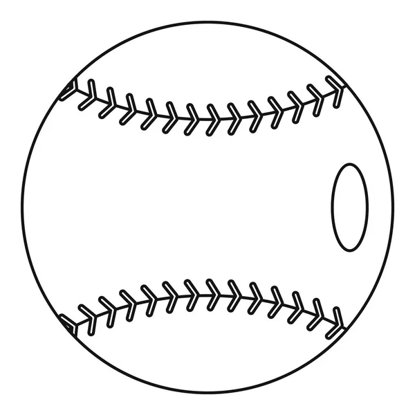 Піктограма бейсболу, стиль контуру — стоковий вектор