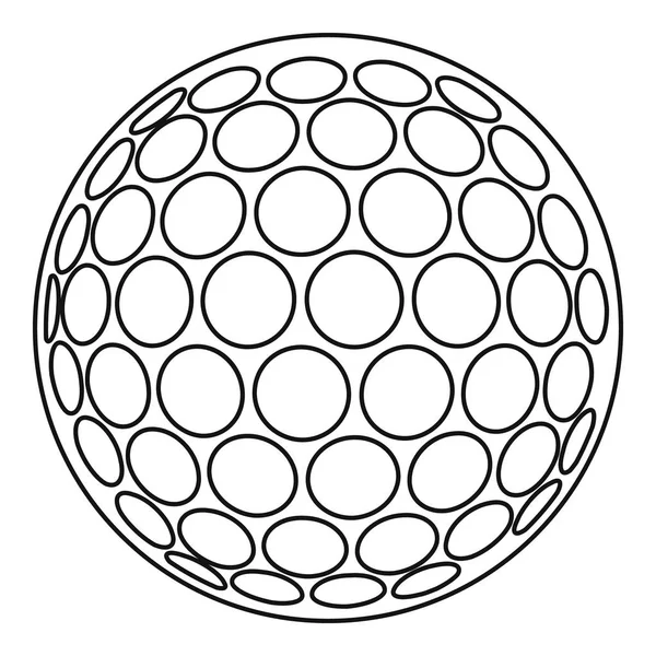 Значок мяча для гольфа, стиль контура — стоковый вектор