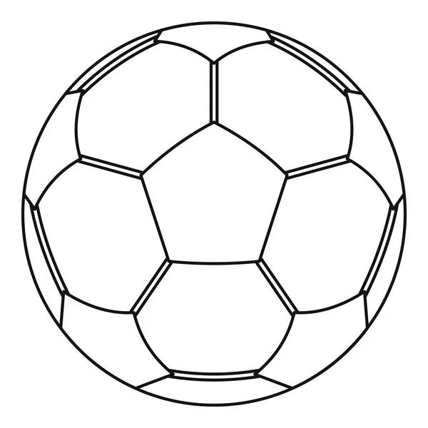 サッカー ボールのアイコン、アウトラインのスタイル — ストックベクタ