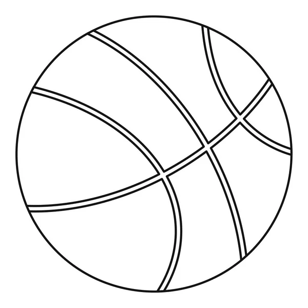 Icono del baloncesto, estilo del esquema — Vector de stock