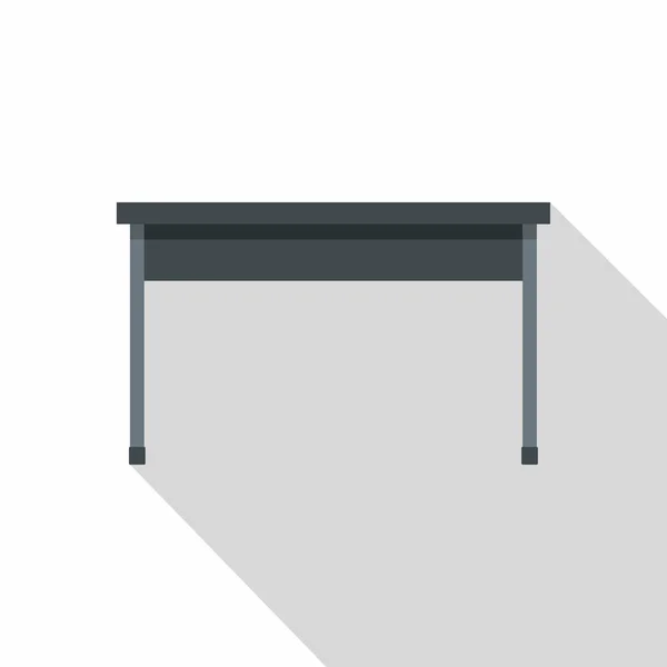 Svart skrivbord ikon, platt stil — Stock vektor