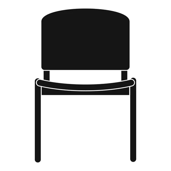 Icône de chaise de bureau noire, style simple — Image vectorielle