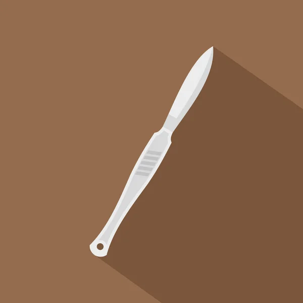 Icône scalpel en acier, style plat — Image vectorielle
