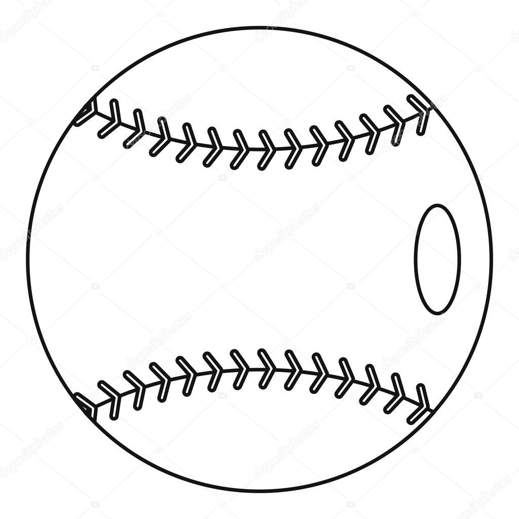 Baseball icon, outline style