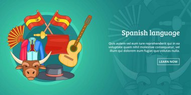 İspanya afiş yatay, karikatür tarzı