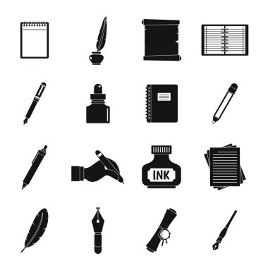 Öğeleri, basit stil yazma Icons set