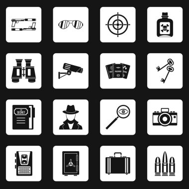 Casus araçları simgeler kümesi kareler vektör