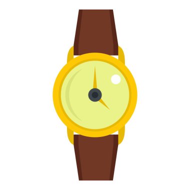 İzole altın kol saati simgesi